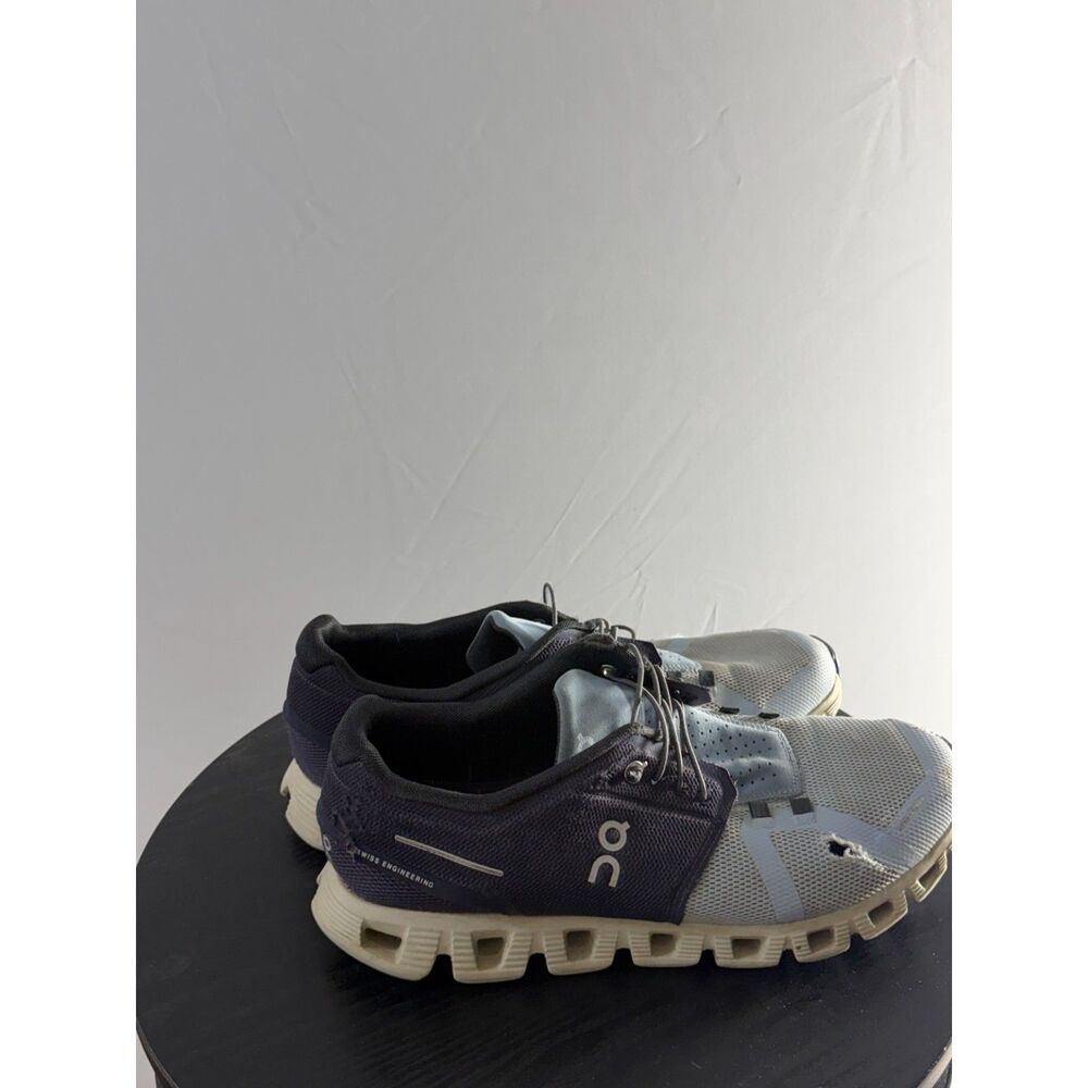 On Cloud 5 Men’s Size 10 Blue Running Shoes CloudTec Speed Lace DAMAGED